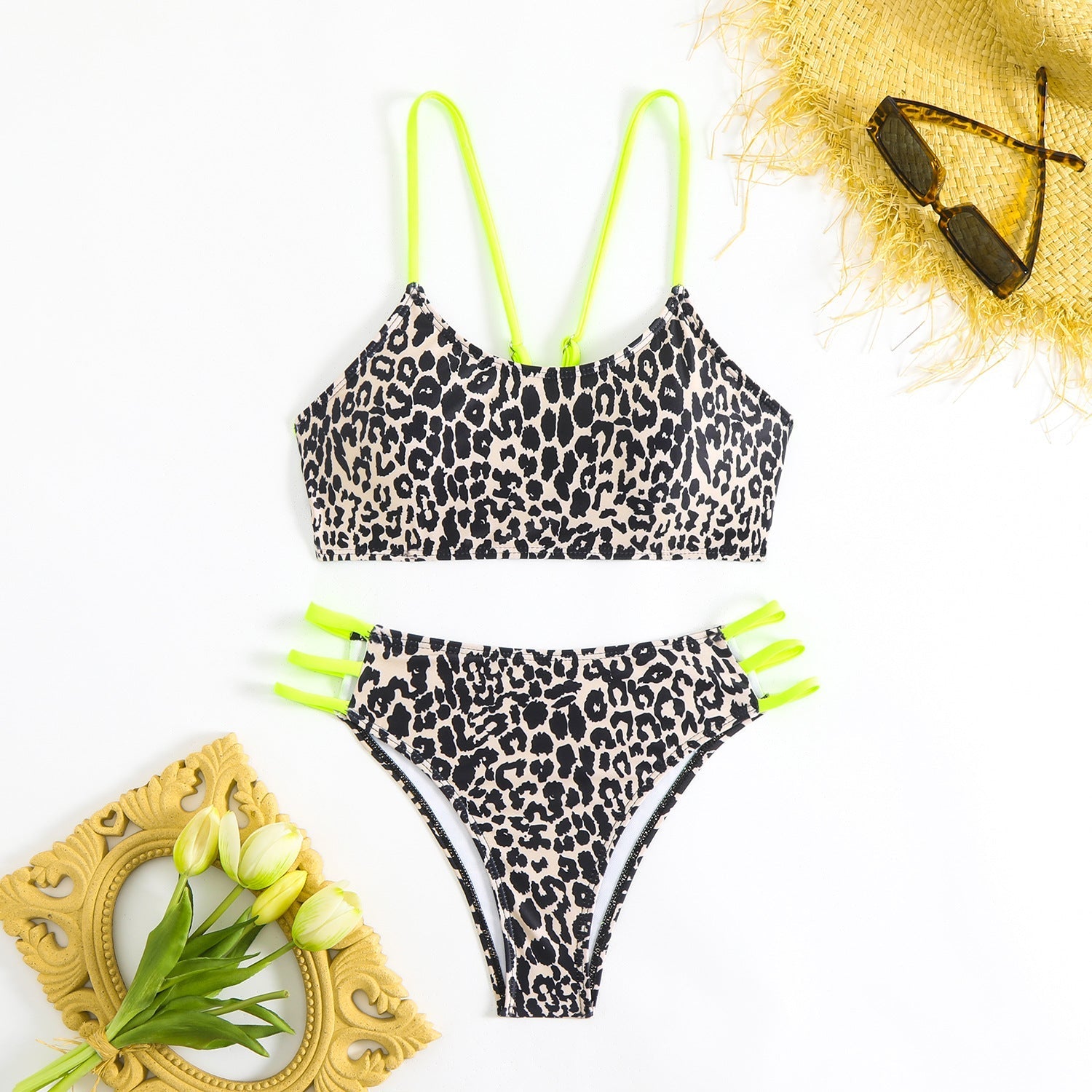 Swimsuit Women Split Leopard Print Sexy Swimsuit High Grade Spring Special Durable Swimsuit Bella Mia